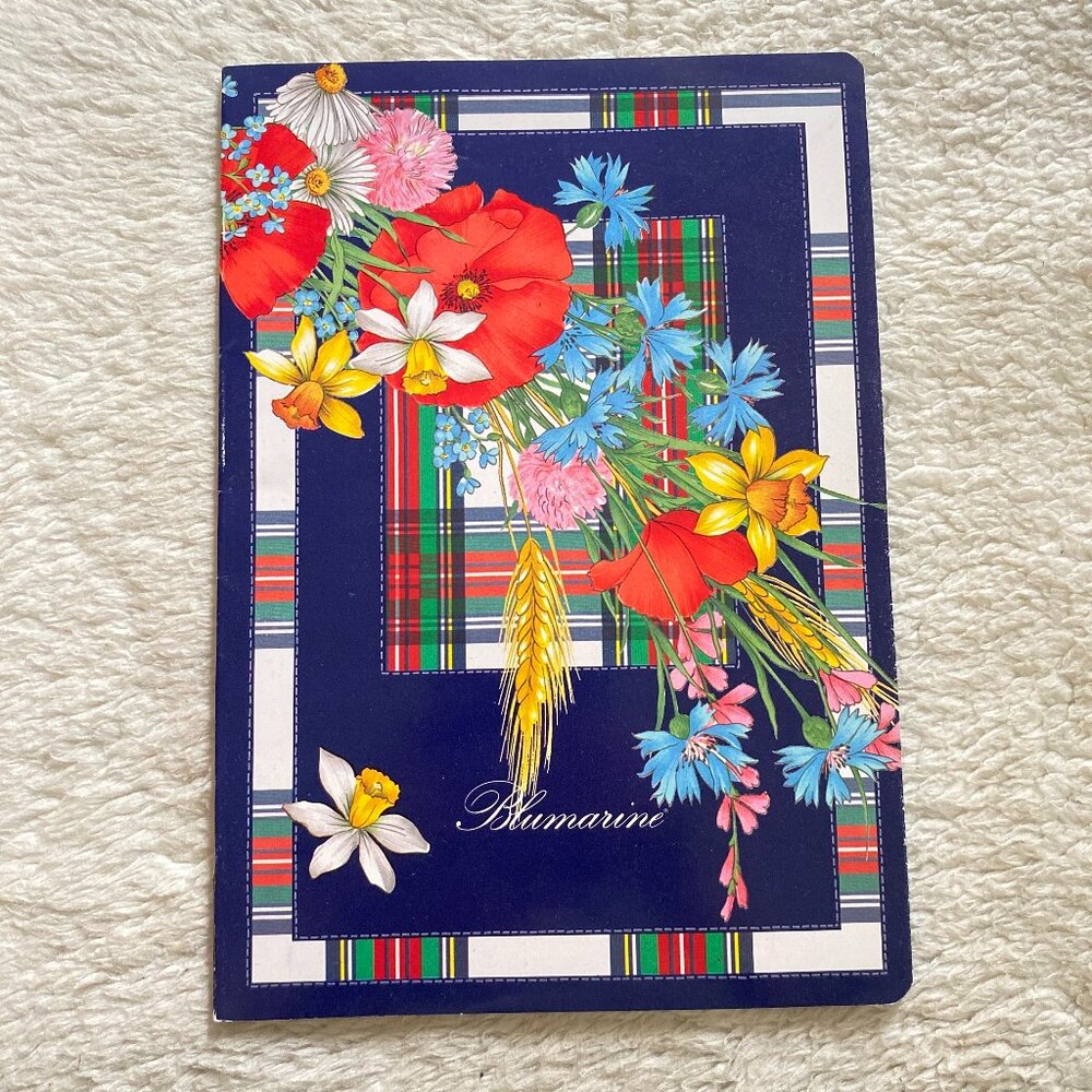 Vintage Y2K Blumarine Designer Notebook – A4 Grid Paper – Made in Italy
